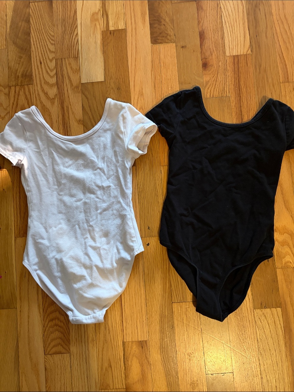 Danskin Kids Short Sleeve One-Piece Bodysuits in Pink and Black